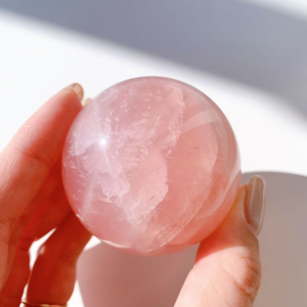 ローズクォーツ 丸玉