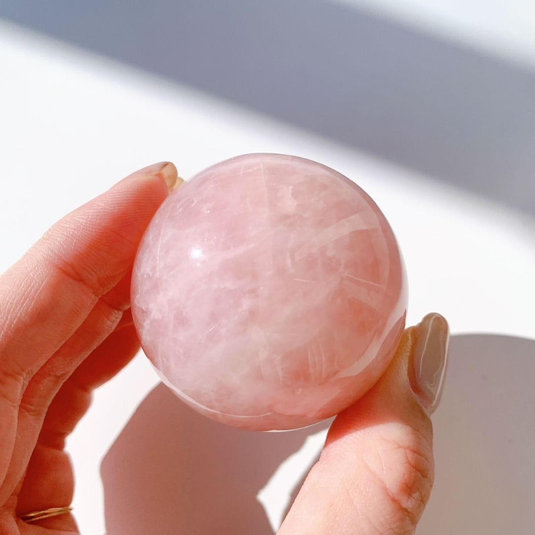 ローズクォーツ 丸玉