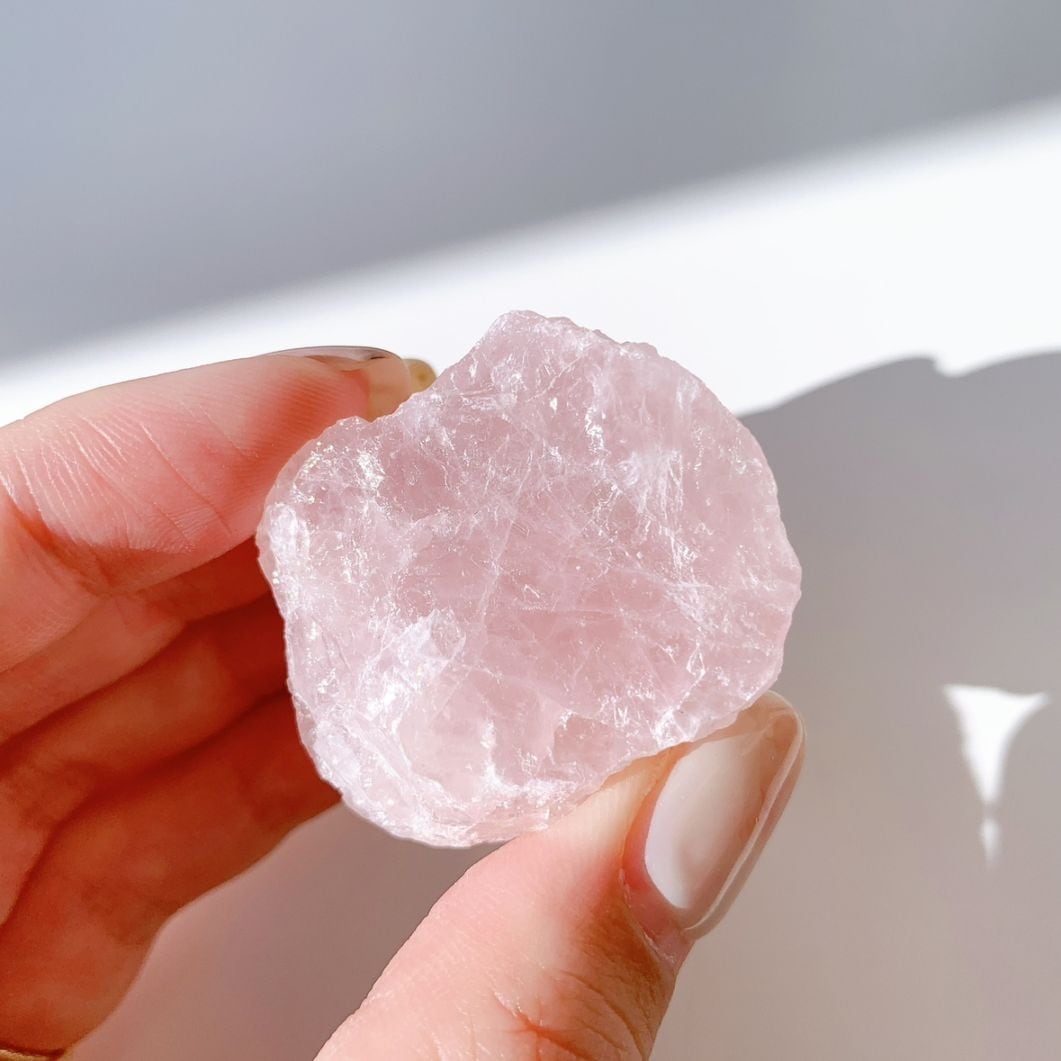 ローズクォーツ 原石ブロック