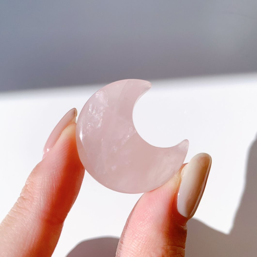 ローズクォーツ 月型 小