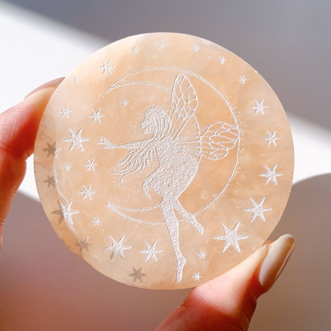 オレンジセレナイト プレート（フェアリー）