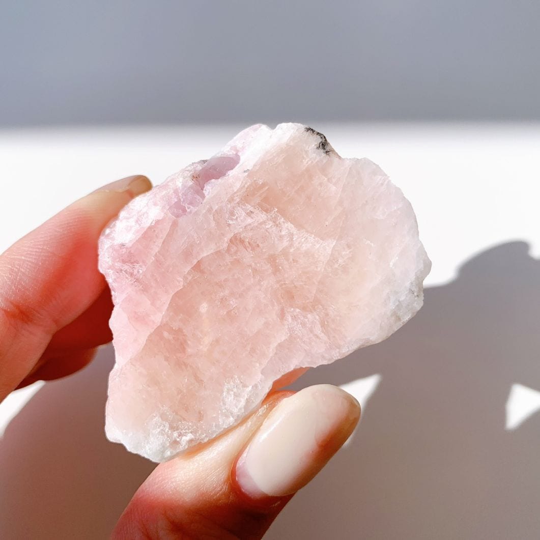 モルガナイトwihクンツァイト 半面研磨