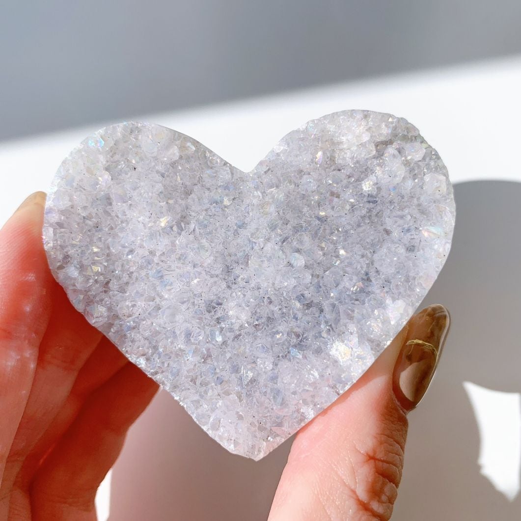 オーロラアメジスト クラスター ハート型