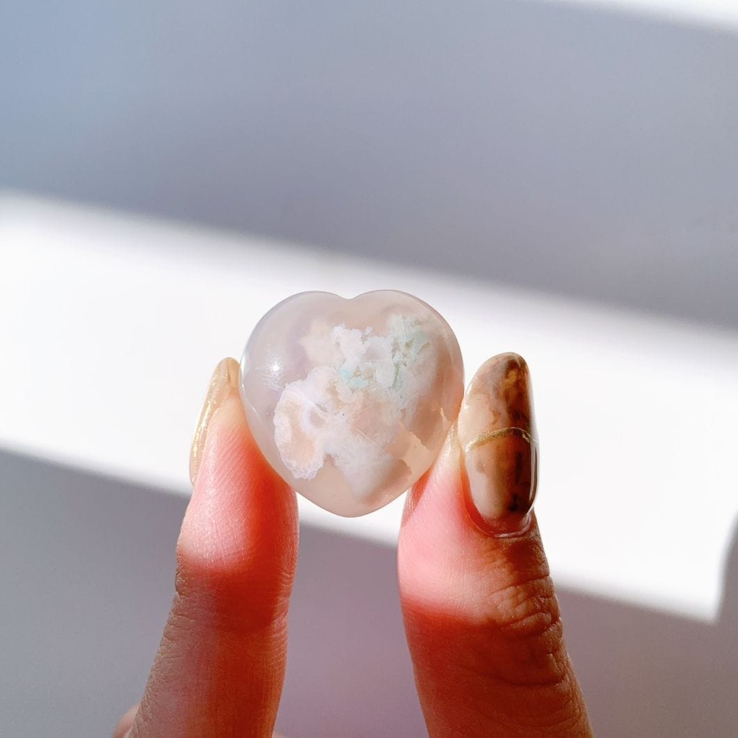 さくらアゲート ハート型 小