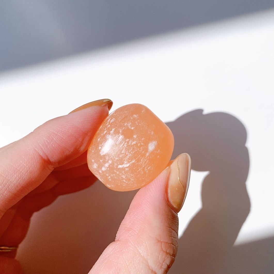 オレンジセレナイト タンブル