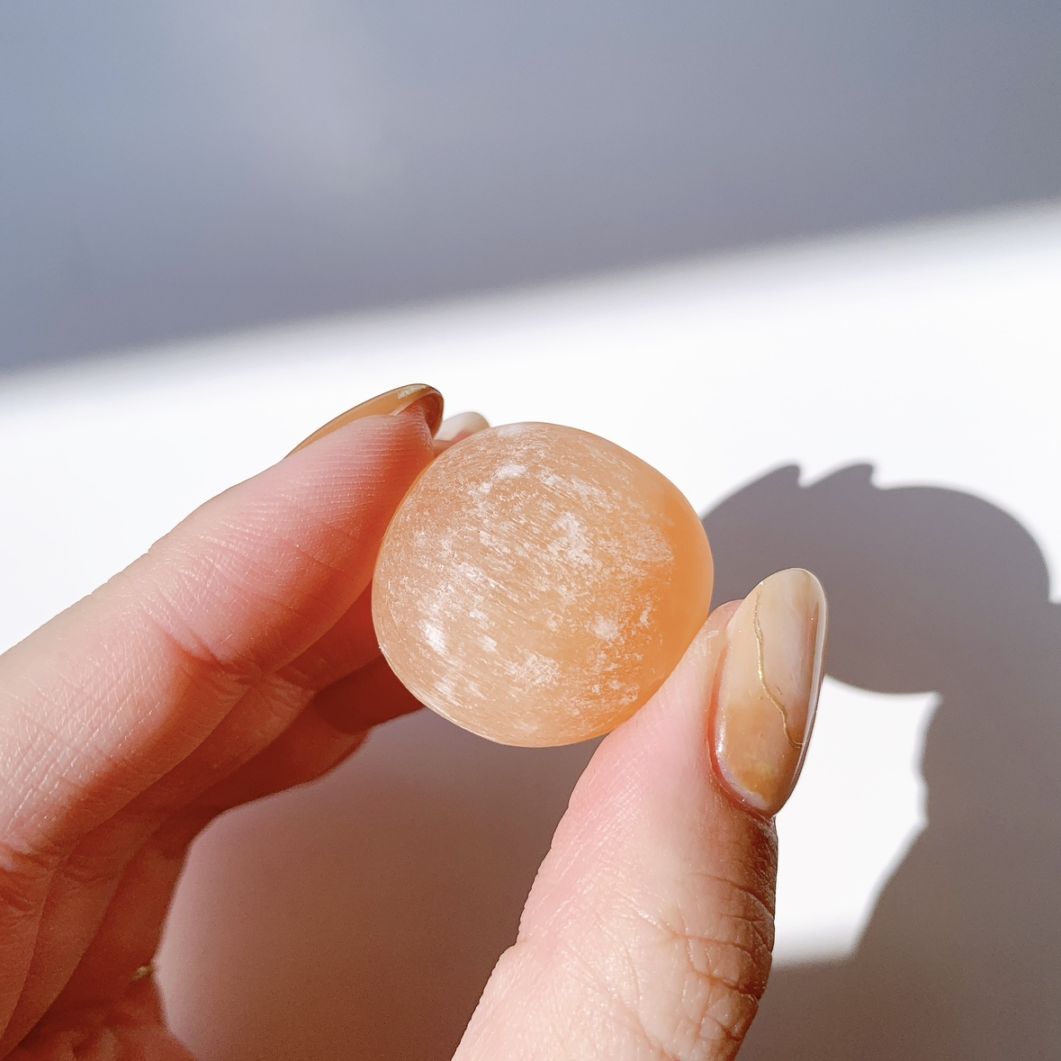 オレンジセレナイト タンブル