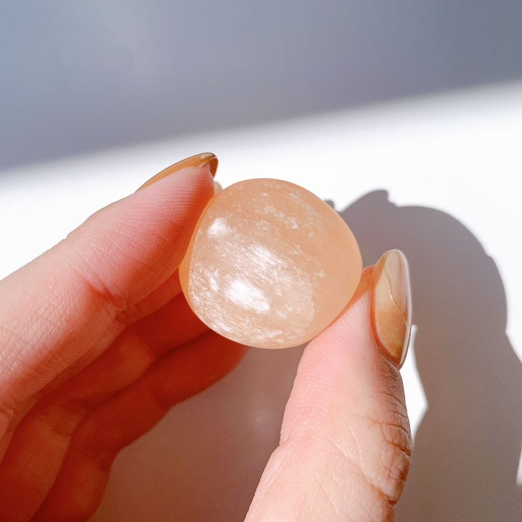 オレンジセレナイト タンブル