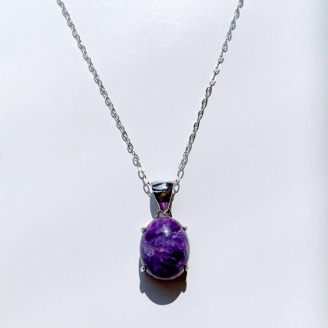 シルバーネックレス チャロアイト | アクセサリー | Crystals by Purely