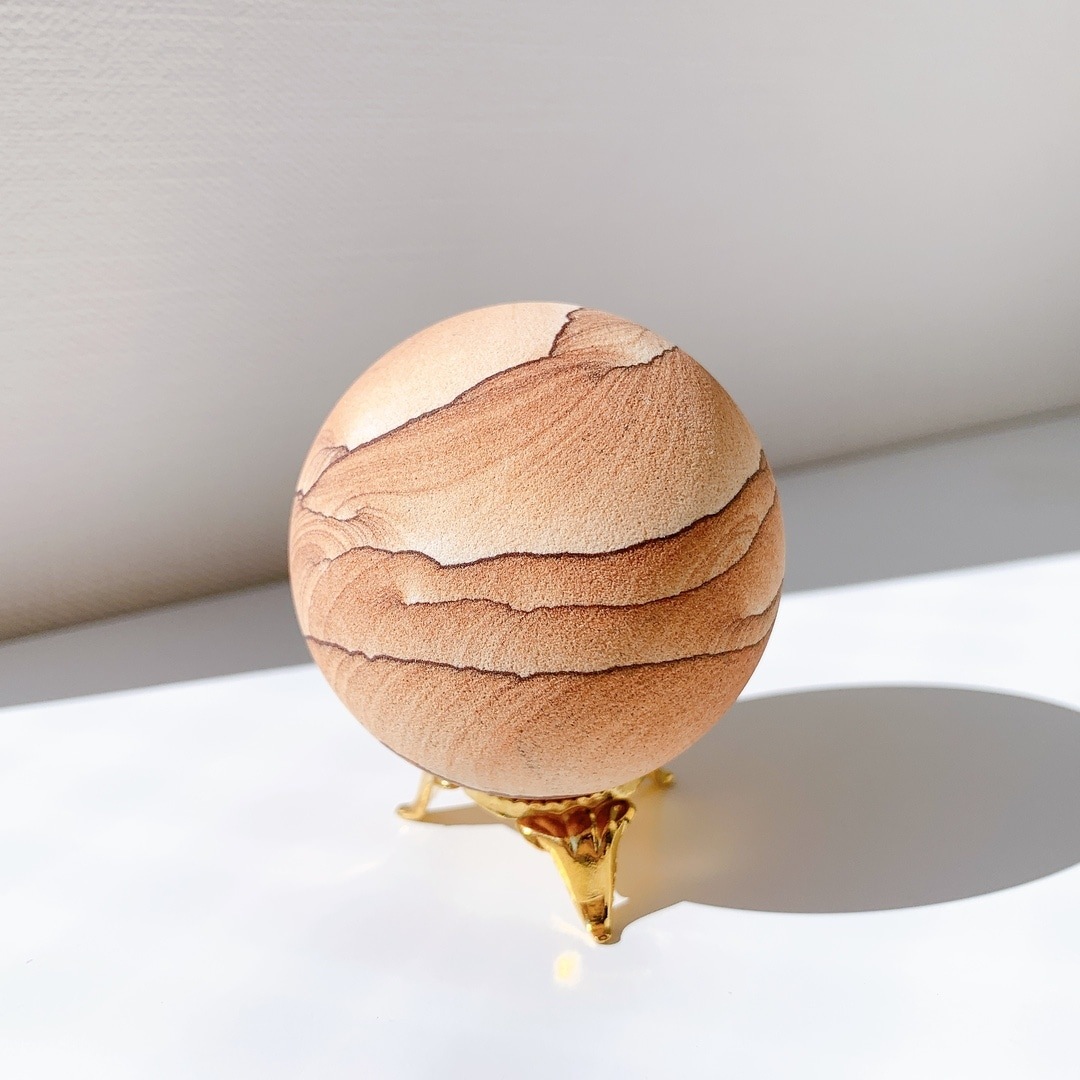 高品質 ピーチサンムーンストーンスフィアNo.2146 桃色月長石 ピーチ