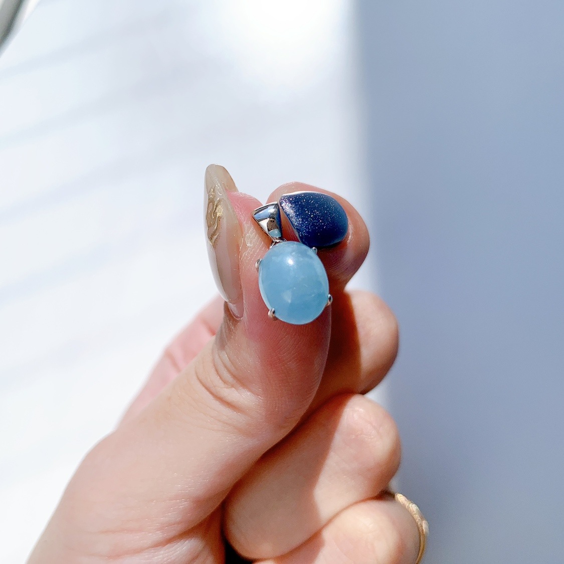 シルバーネックレス アクアマリン | アクセサリー | Crystals by