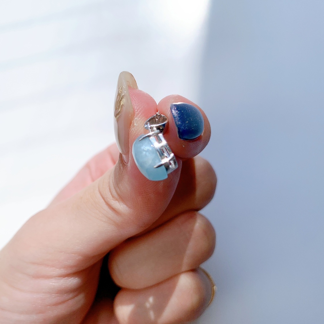 シルバーネックレス アクアマリン