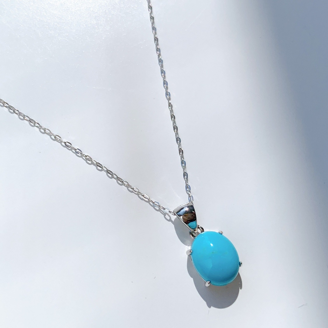 シルバーネックレス ターコイズ