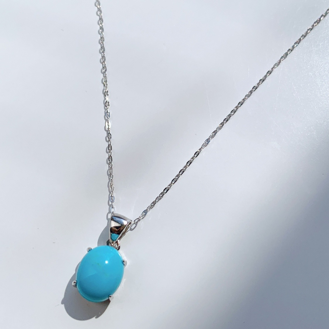 シルバーネックレス ターコイズ