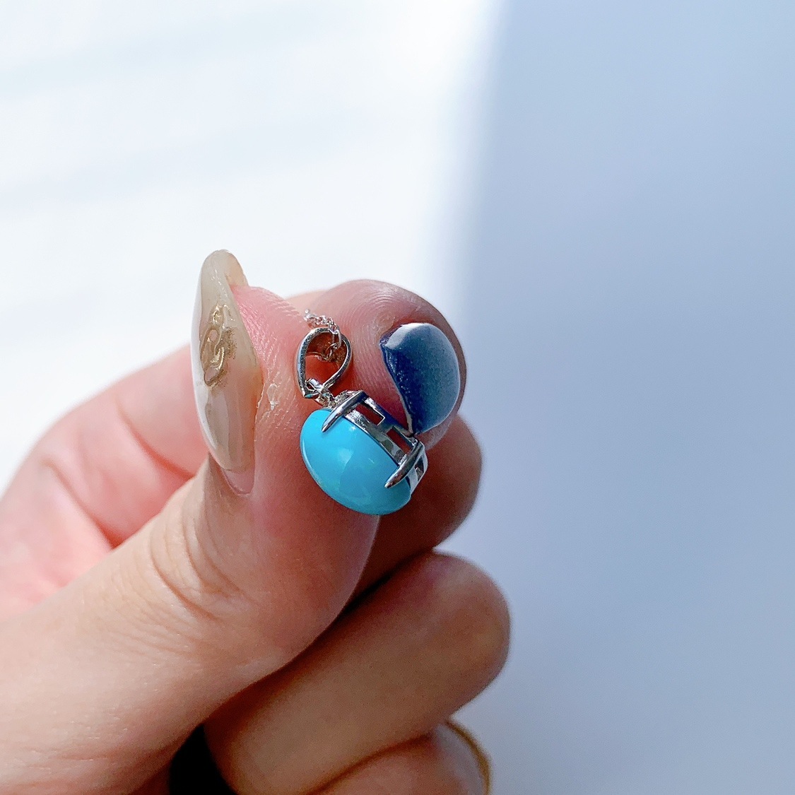 シルバーネックレス ターコイズ