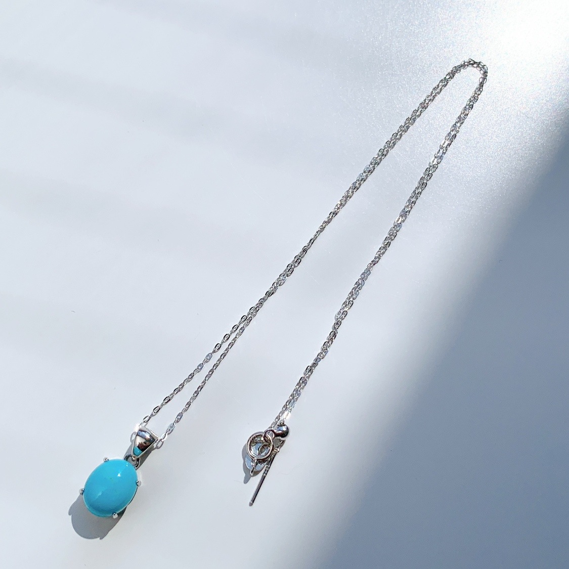 シルバーネックレス ターコイズ