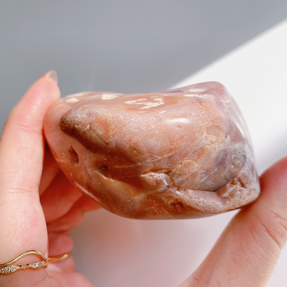 ピンクアゲート 大 原石ポリッシュ