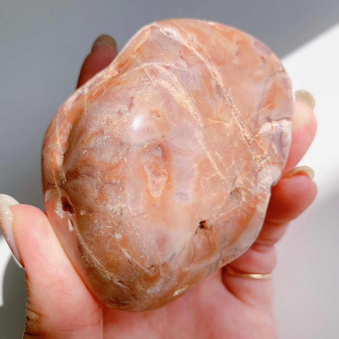 ピンクアゲート 大 原石ポリッシュ