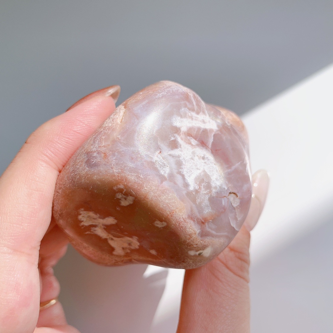 ピンクアゲート 大 原石ポリッシュ