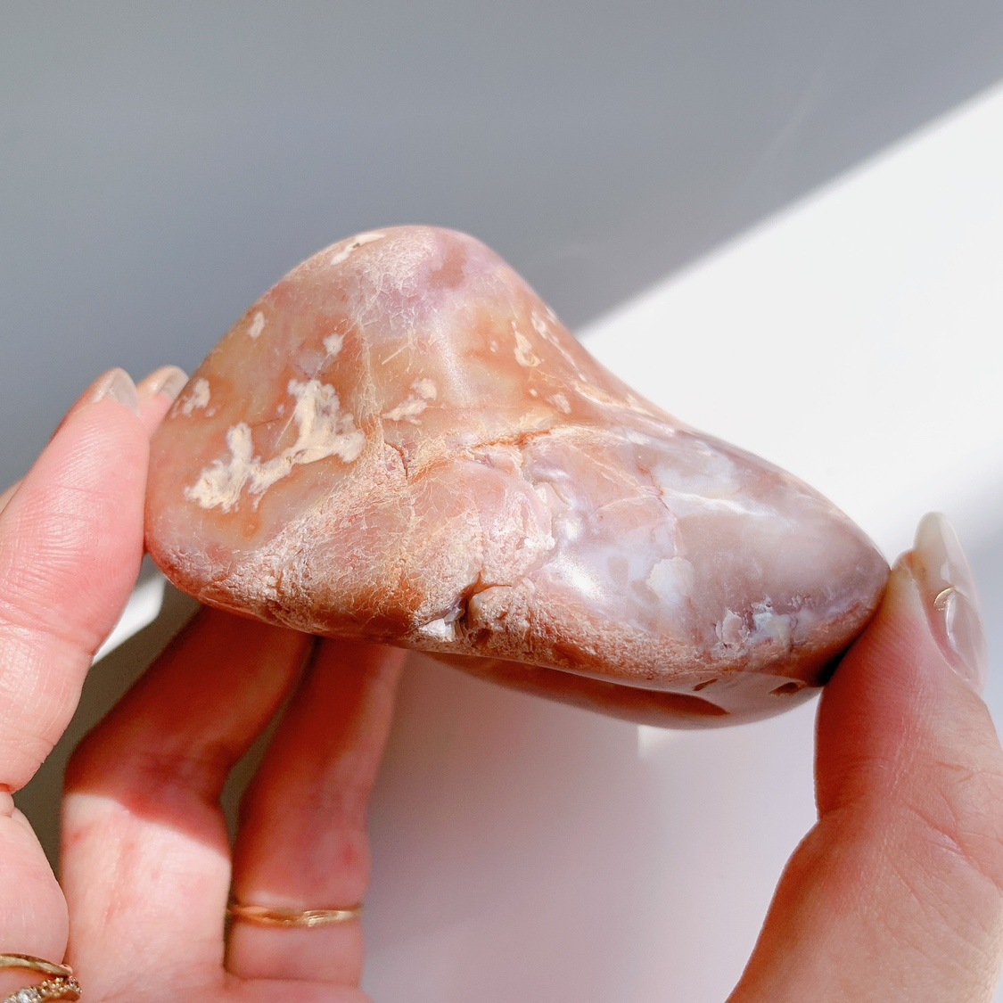 ピンクアゲート 大 原石ポリッシュ