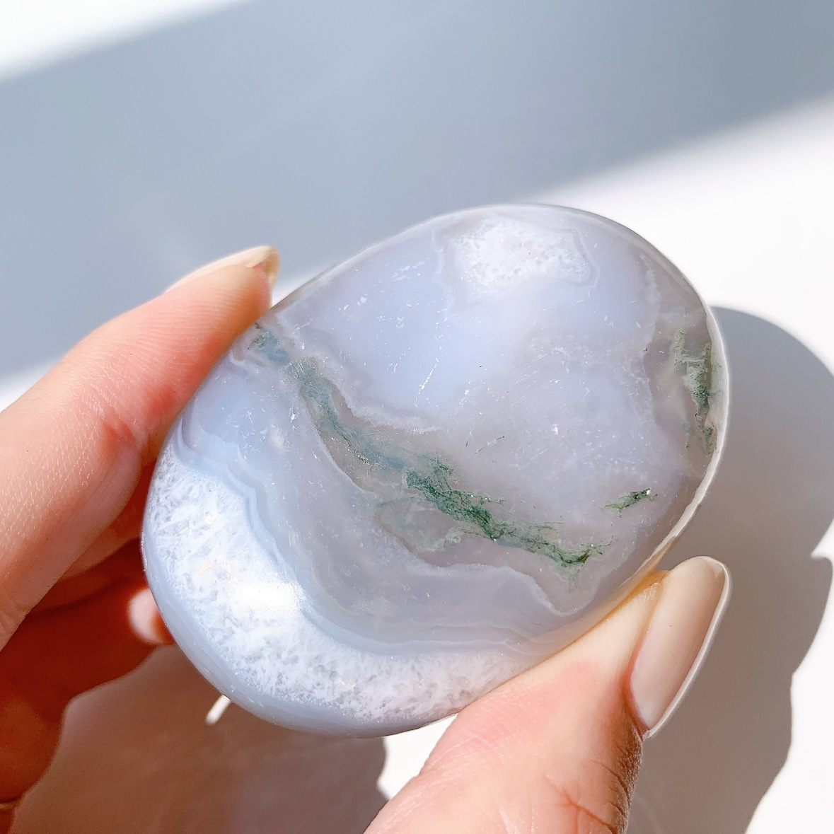 モスアゲート にぎり石