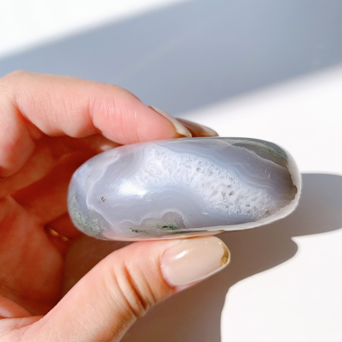 モスアゲート にぎり石