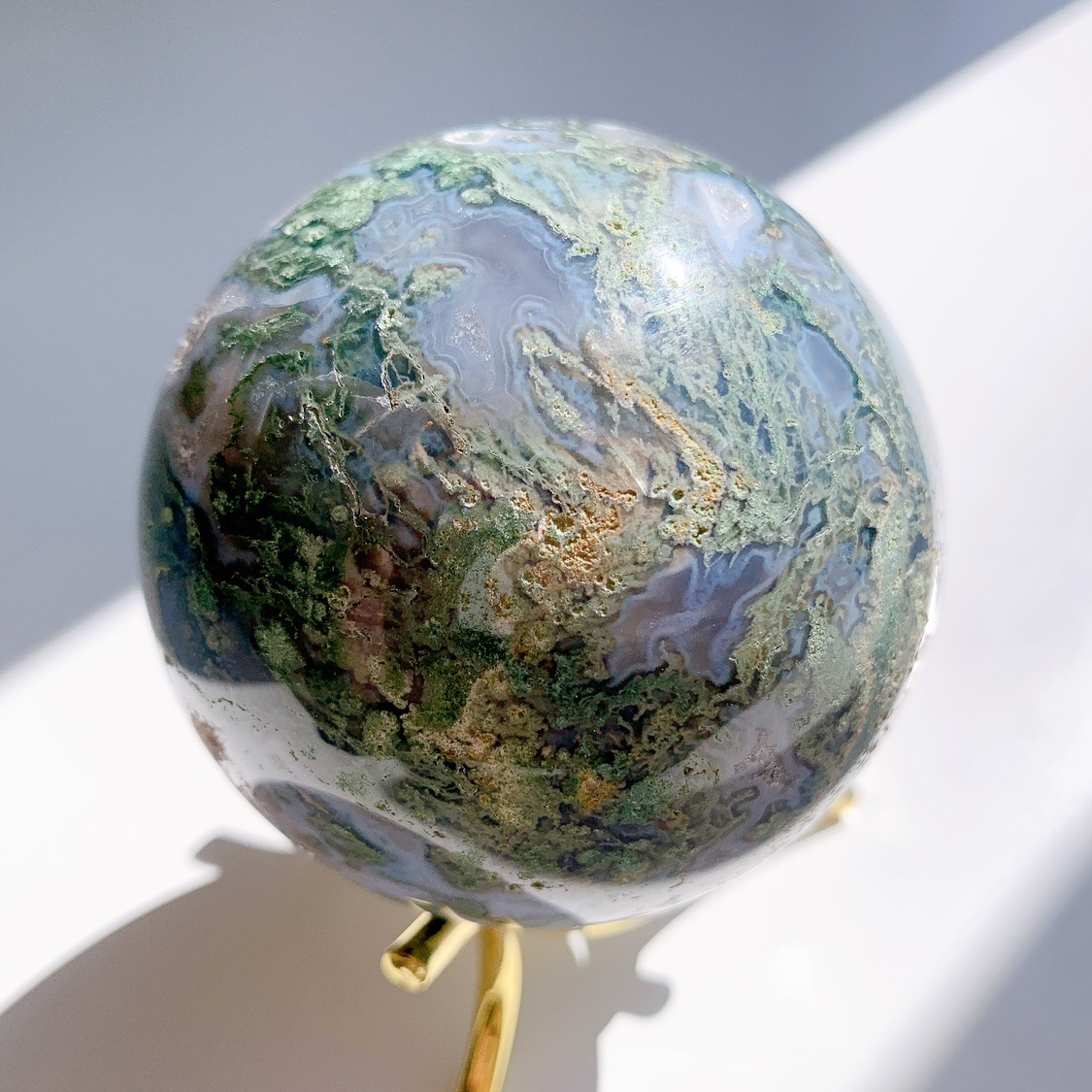 モスアゲート 丸玉 | スフィア（丸玉） | Crystals by Purely