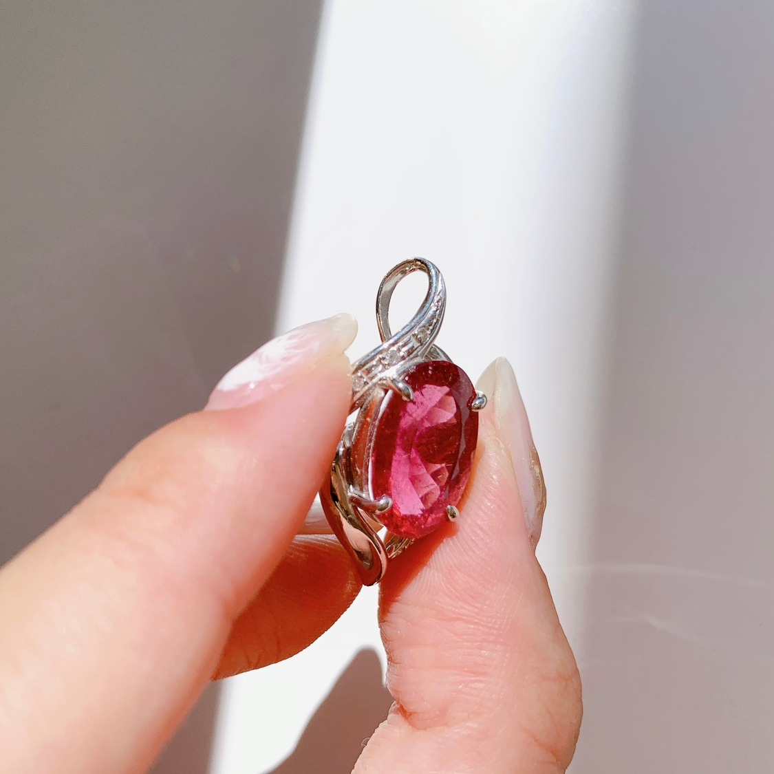 ピンクトルマリン ペンダントトップ(プラチナ)