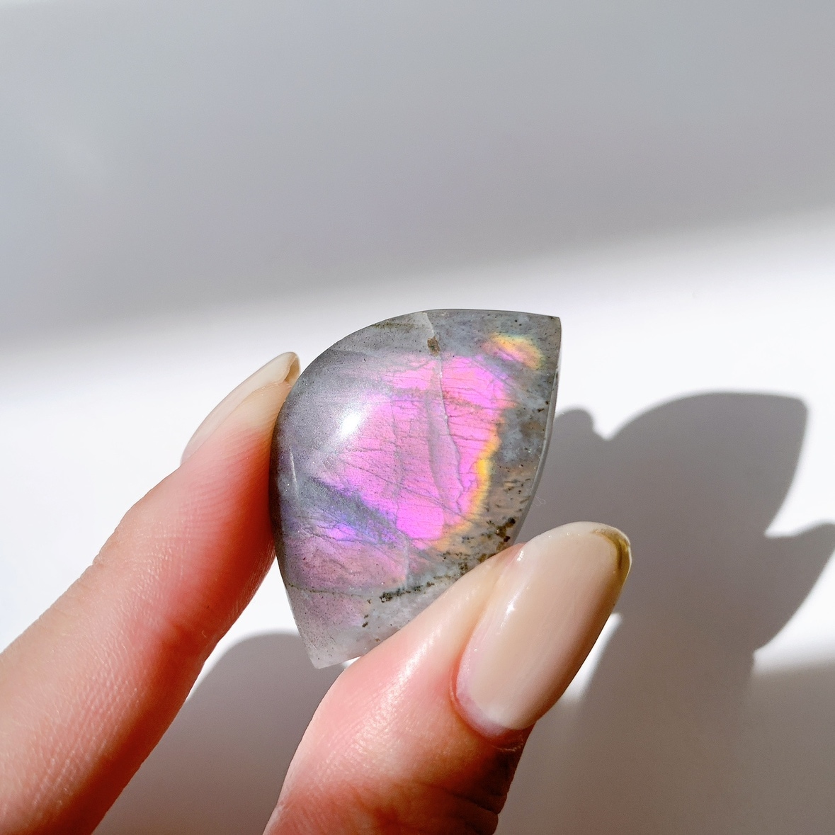 ピンクラブラドライト ポリッシュ