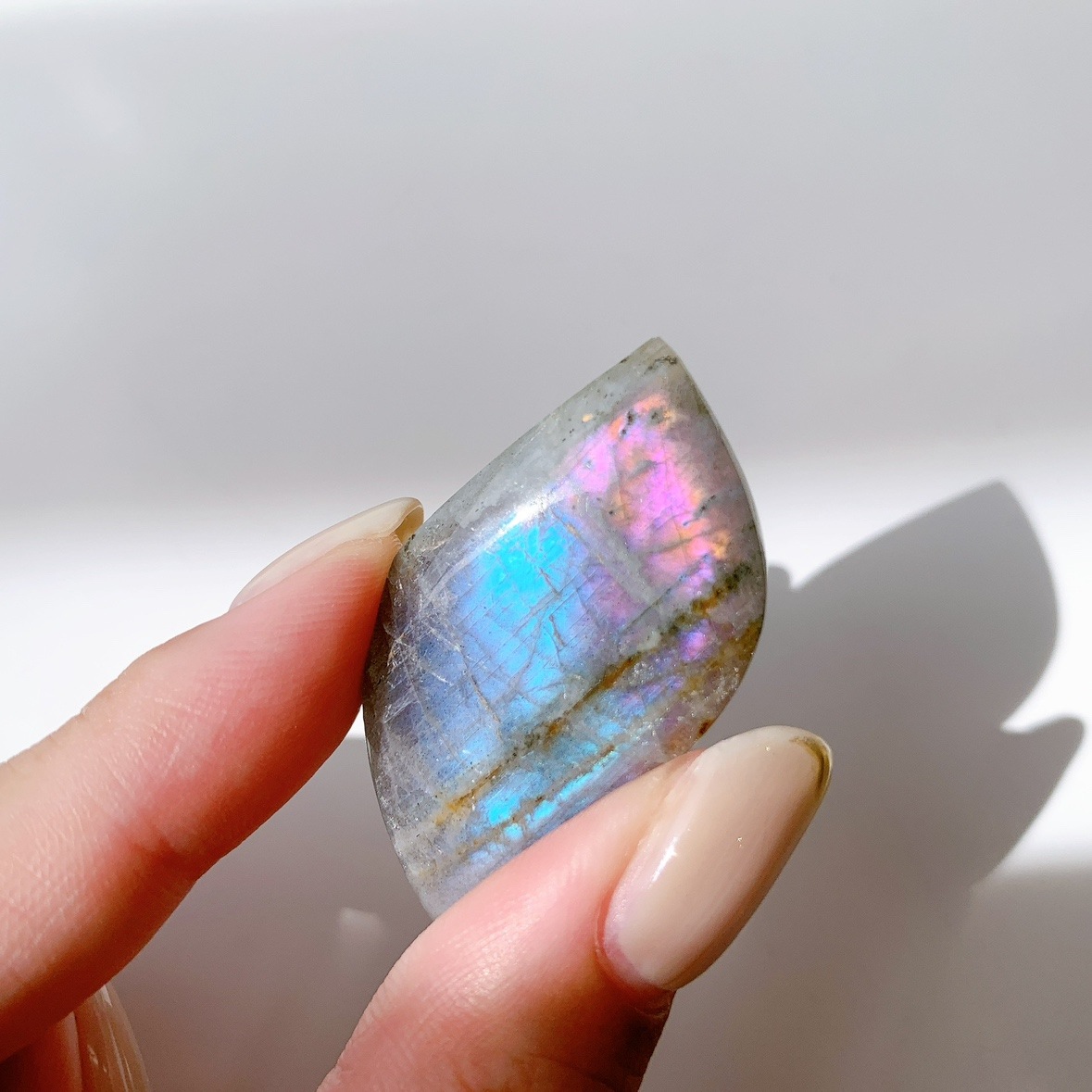 ピンクラブラドライト ポリッシュ