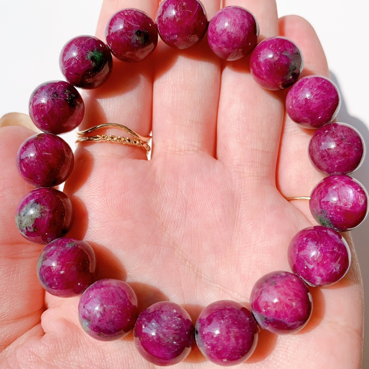 ルビーインゾイサイト ブレスレット