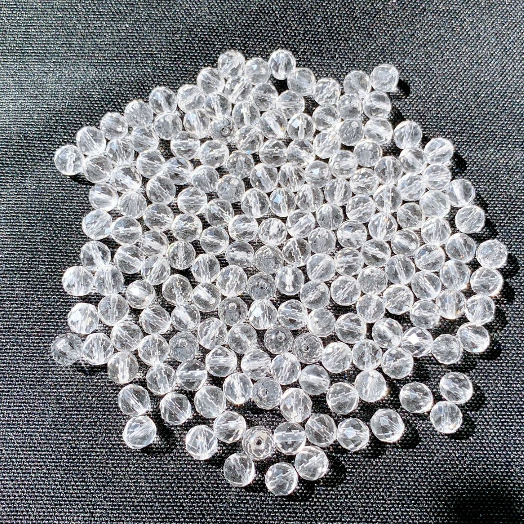 [341B]水晶 64面ミラーボールカット(6mm)