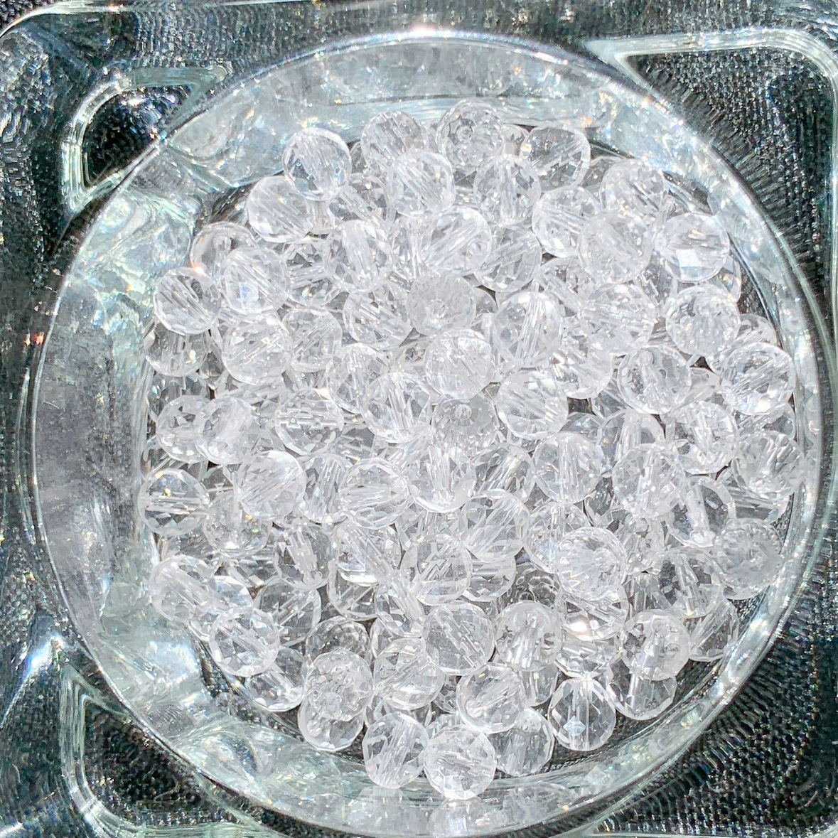 [341B]水晶 64面ミラーボールカット(6mm)