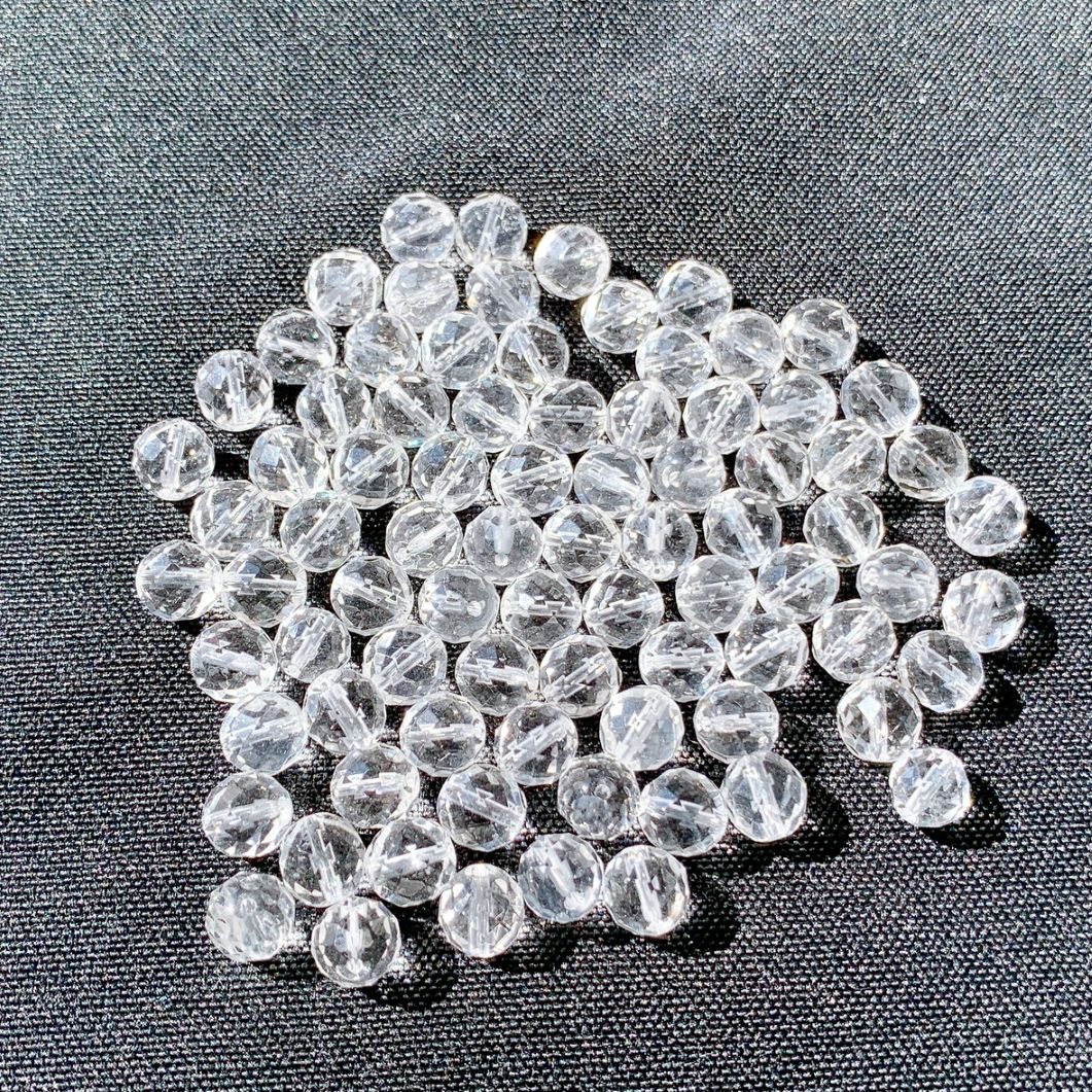 [342B]水晶 64面ミラーボールカット(8mm)