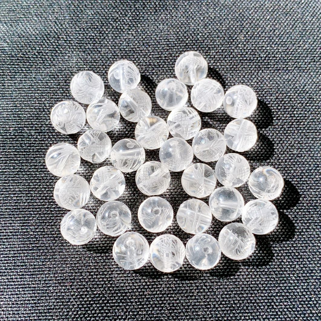 [347B]水晶 白龍彫刻(8mm)