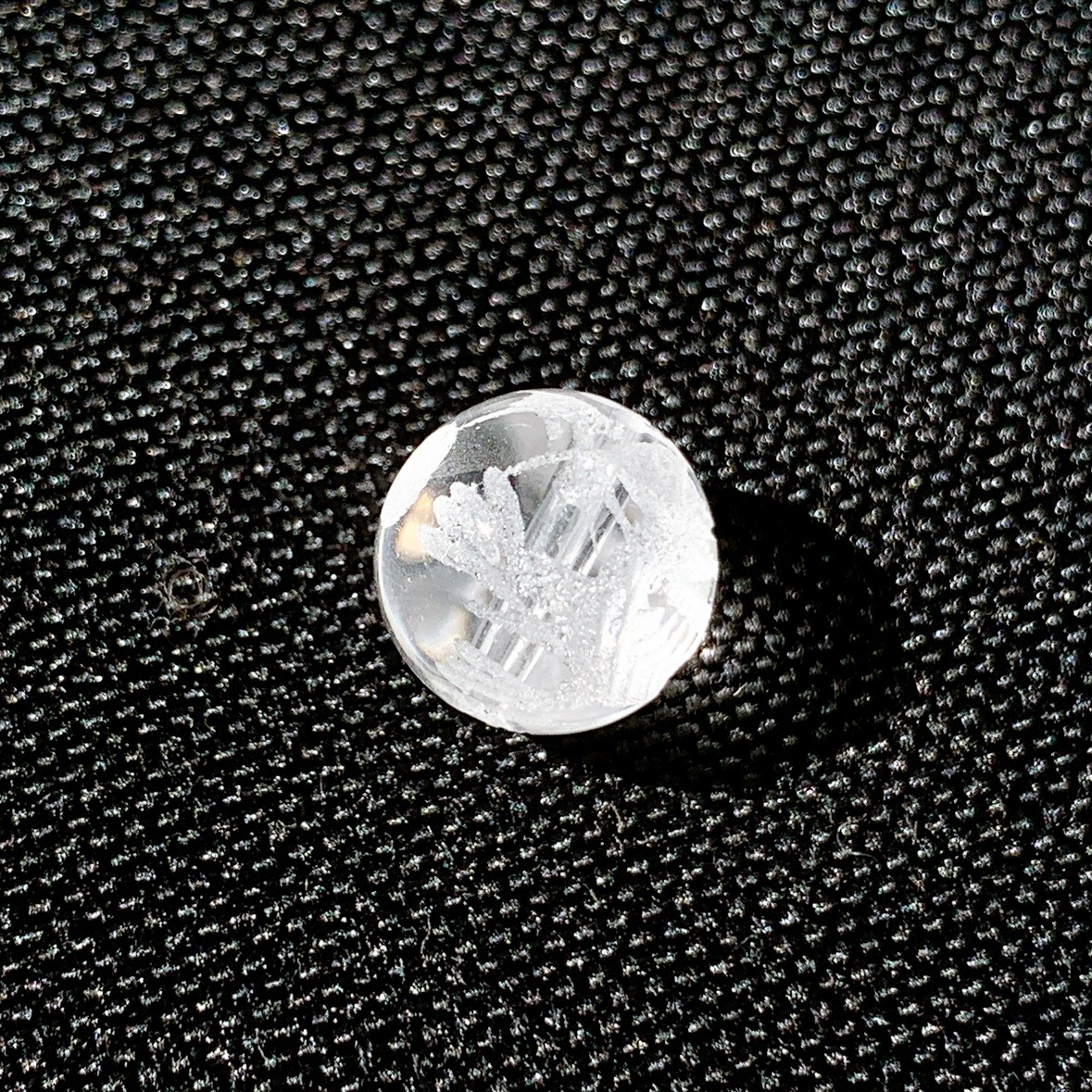 [348B]水晶 白龍彫刻(10mm)