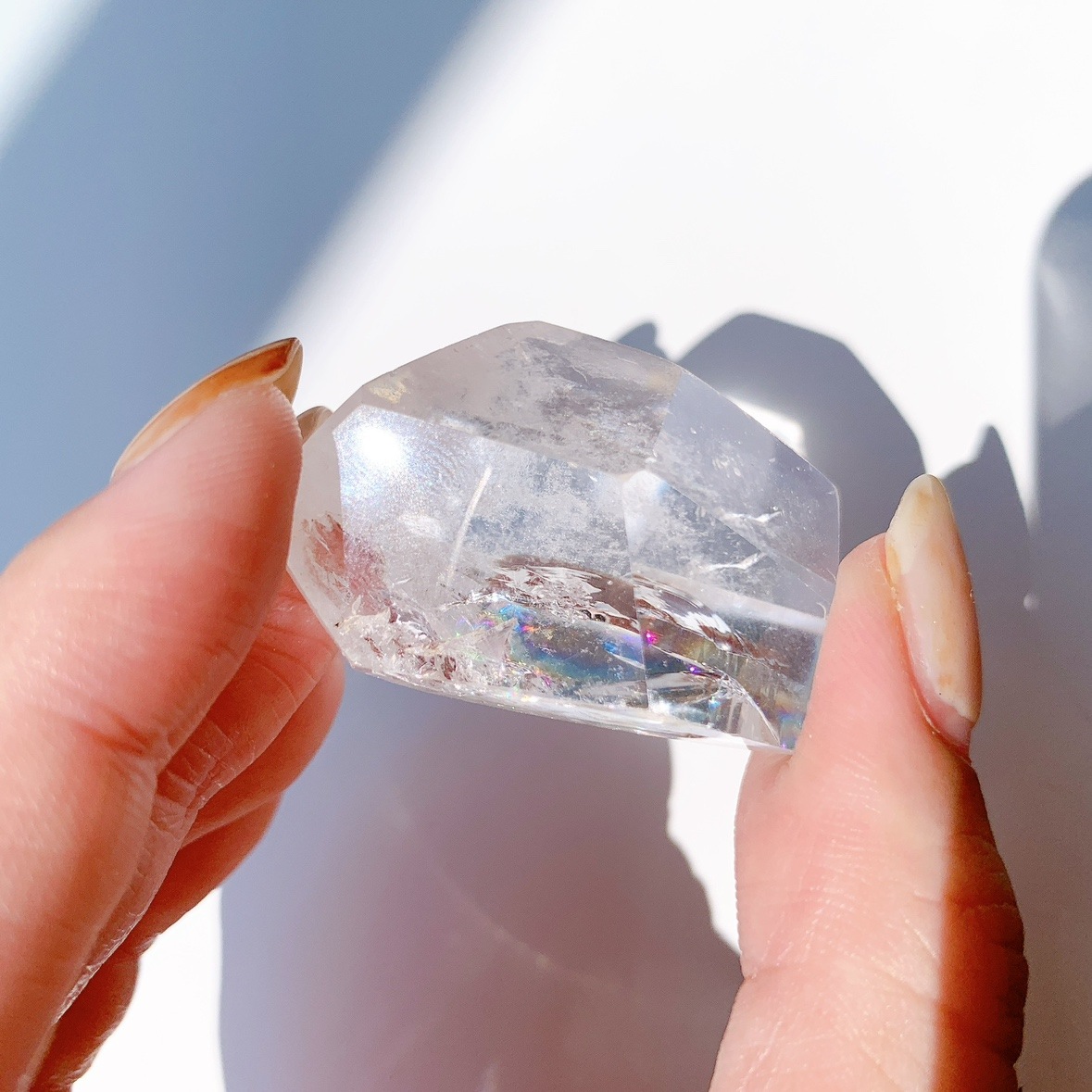 レインボー水晶 ラフカットポリッシュ
