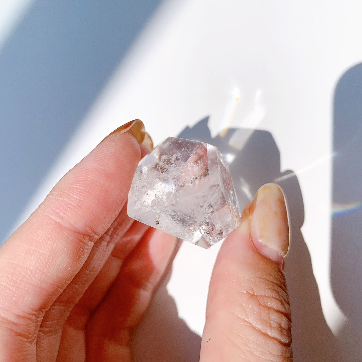 レインボー水晶 ラフカットポリッシュ