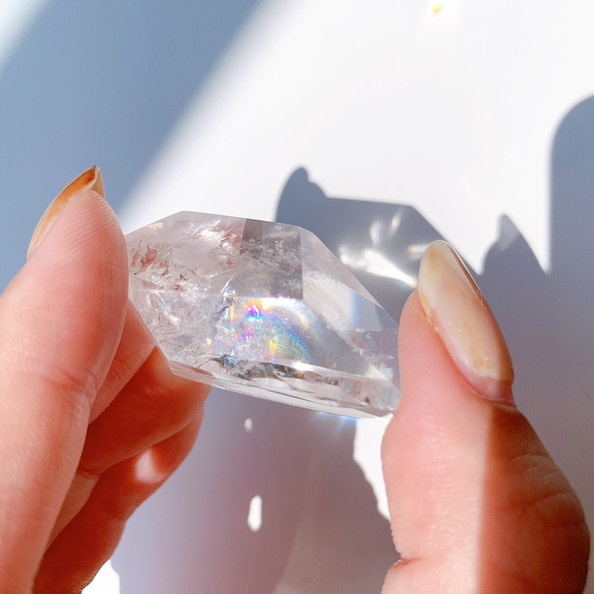 レインボー水晶 ラフカットポリッシュ
