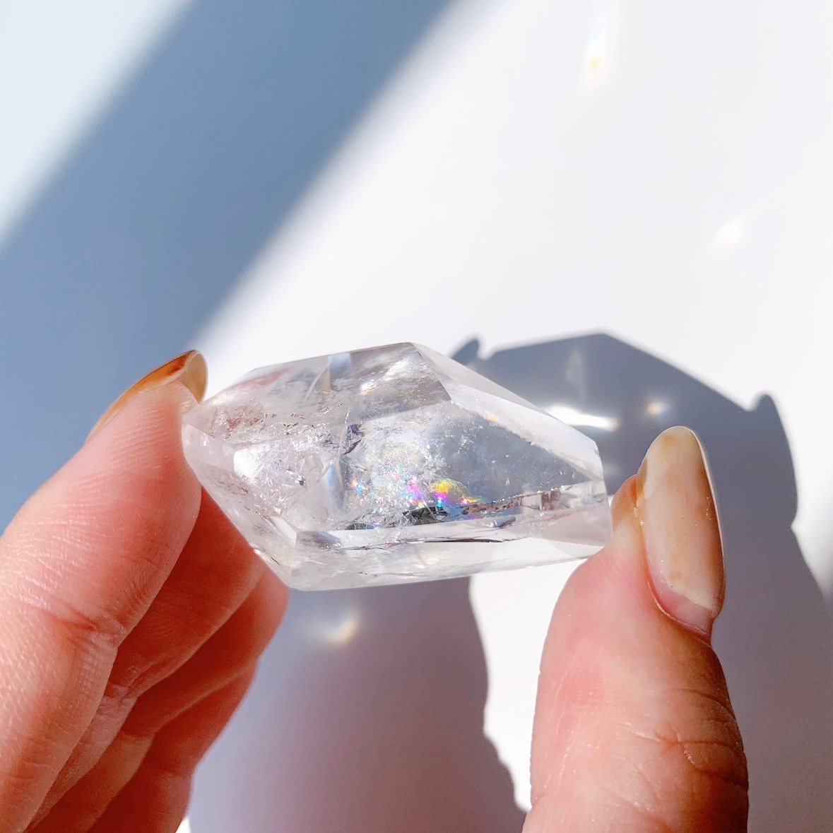 レインボー水晶 ラフカットポリッシュ