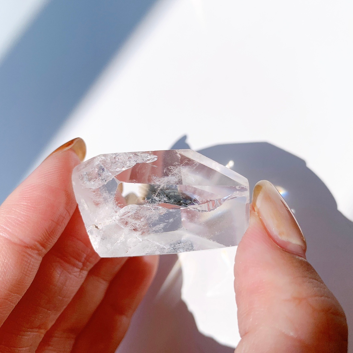 レインボー水晶 ラフカットポリッシュ
