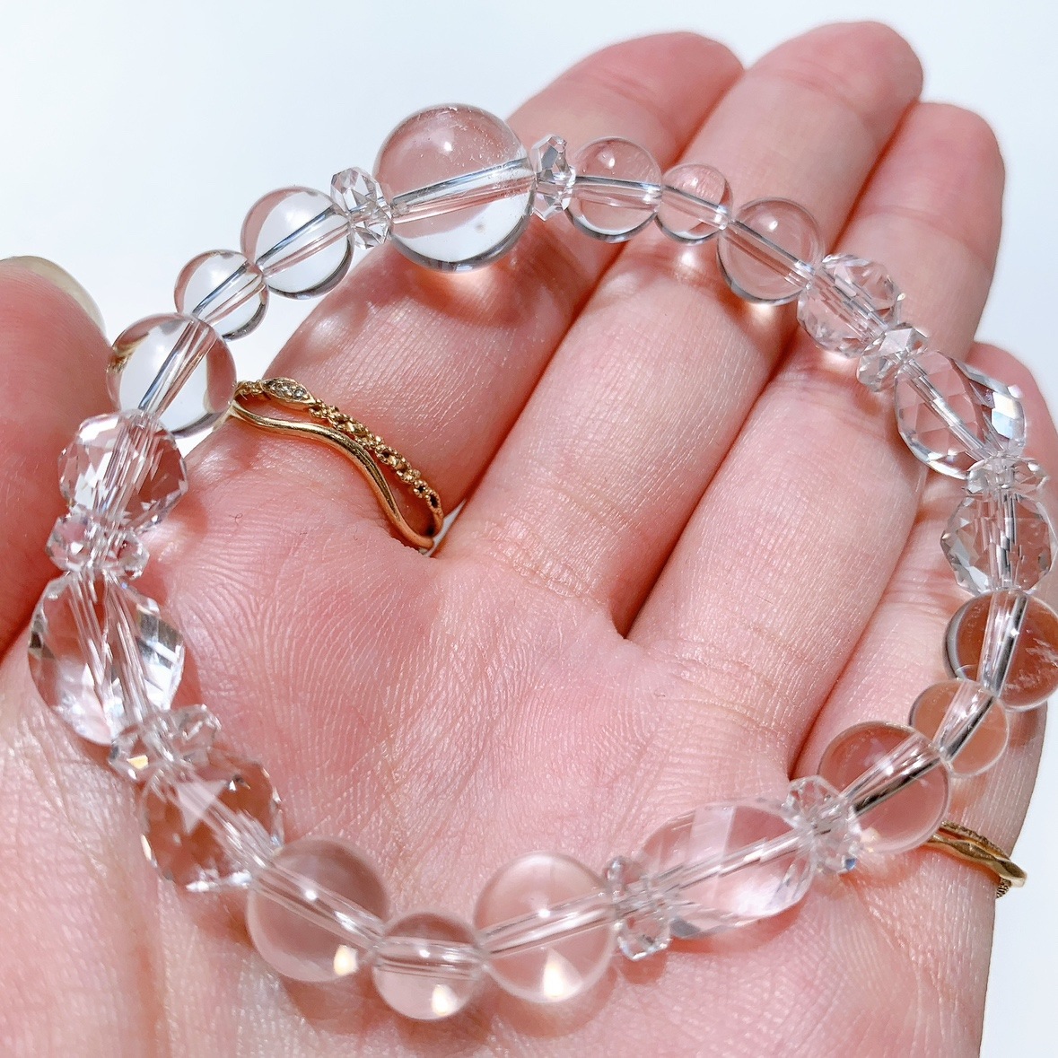 [89Y]アイリスクォーツ,水晶 ブレスレット