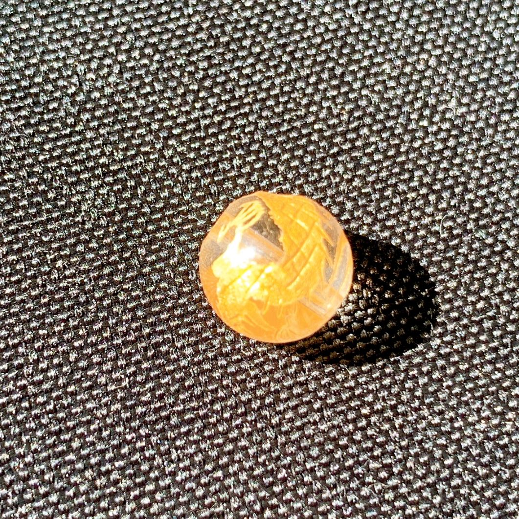 [350B]水晶 白龍 金色彫刻(10mm)