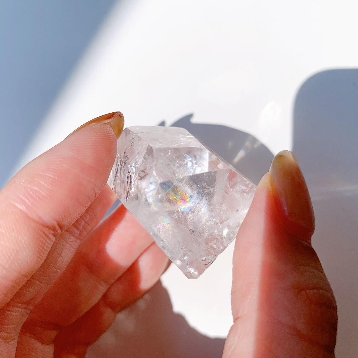 レインボー水晶 ラフカットポリッシュ
