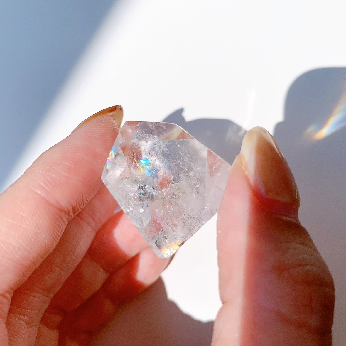 レインボー水晶 ラフカットポリッシュ