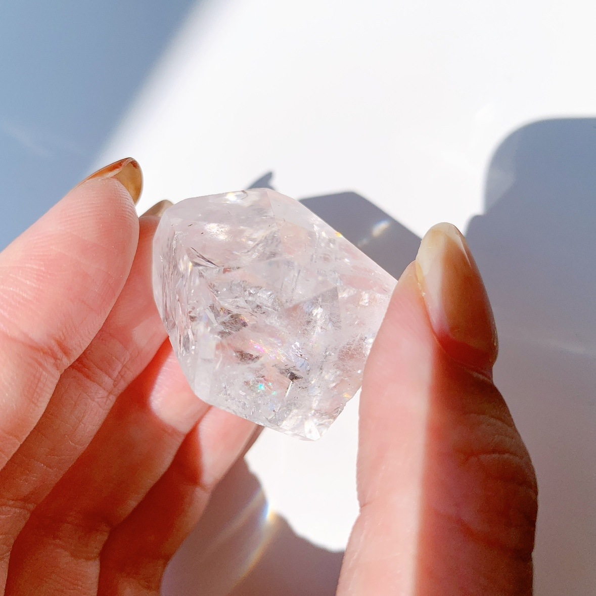 レインボー水晶 ラフカットポリッシュ