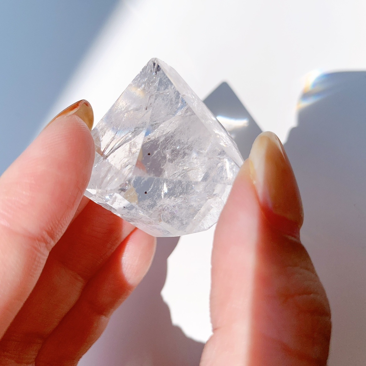 レインボー水晶 ラフカットポリッシュ