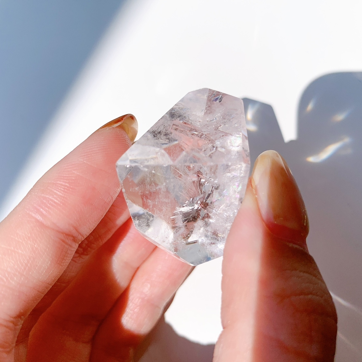 レインボー水晶 ラフカットポリッシュ