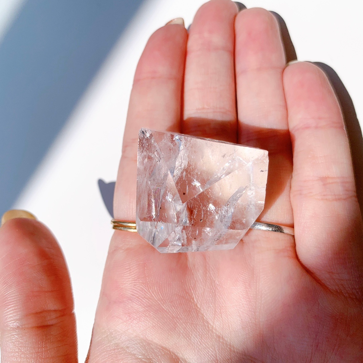 レインボー水晶 ラフカットポリッシュ
