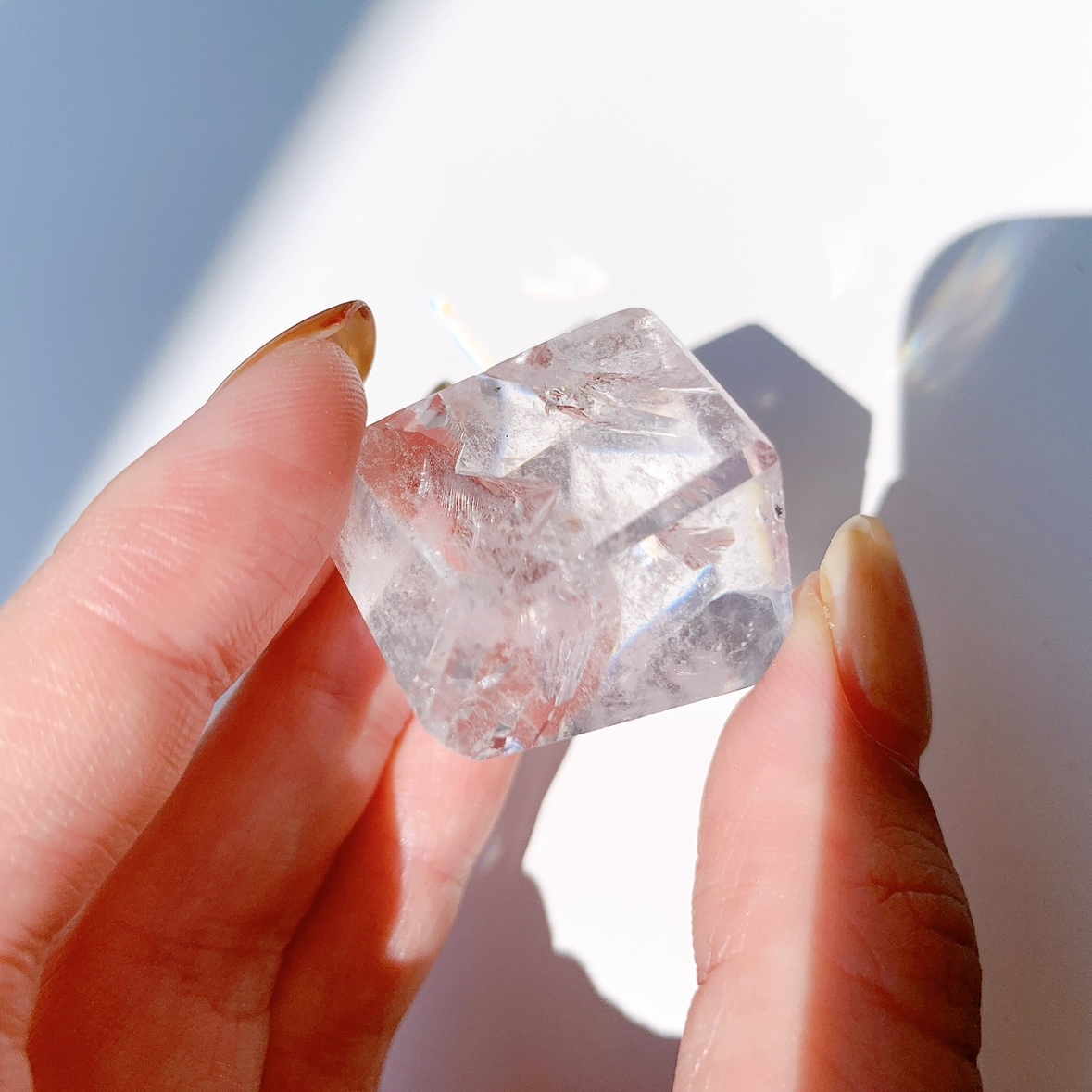 レインボー水晶 ラフカットポリッシュ