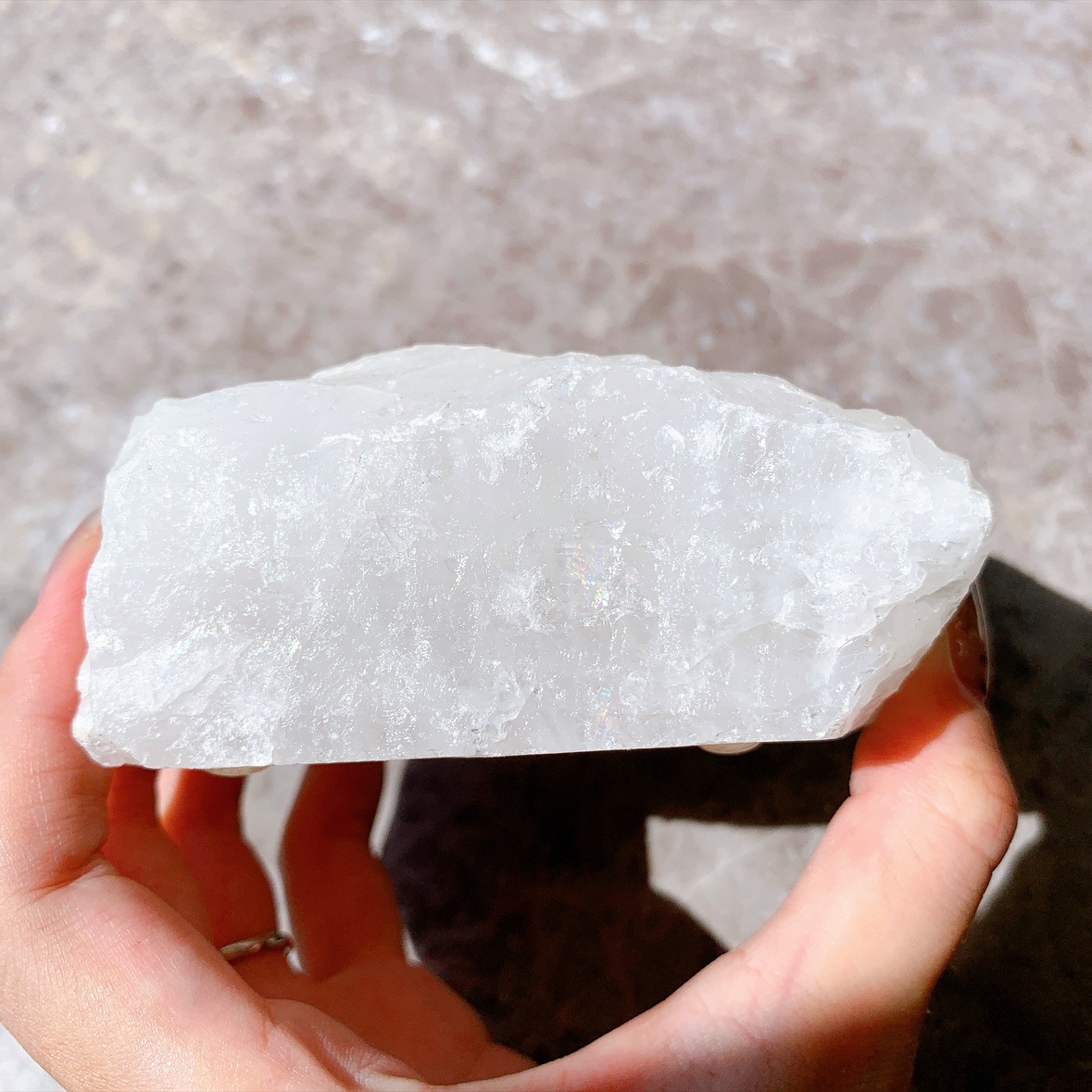 水晶 キャンドルホルダー(ラフ)